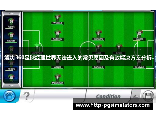 解决360足球经理世界无法进入的常见原因及有效解决方案分析 解决360足球经理世界无法进入的常见原因及有效解决方案分析